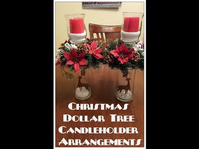 Tricia's Creations: Christmas DollarTree Candleholder Arrangement
