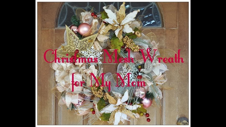 Tricia's Creations Special Christmas For My Mom Deco Mesh Wreath Project 1 of 2 videos
