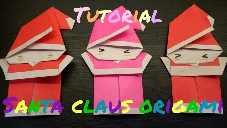 Tutorial Belajar Seni Melipat Origami Santa Klaus (Cute Santa Claus Origami) - Origami for Fun