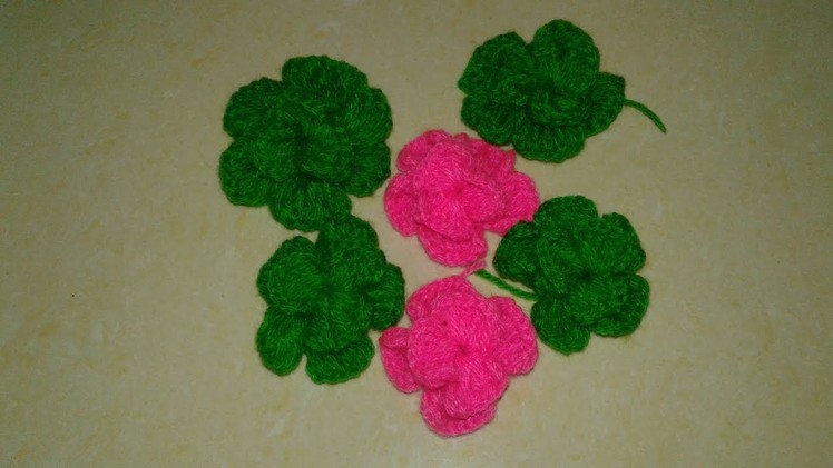 Two layers flowers  crochet   - 3  ! Omi khatoon!
