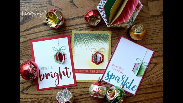 Use Your Honey Bee Dies to make Christmas Ornaments! | Kelley Kohout