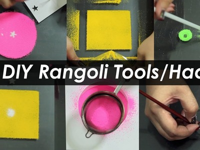 10 Easy DIY Rangoli Tools.Hacks #OFT2D