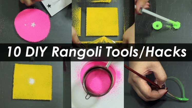 10 Easy DIY Rangoli Tools.Hacks #OFT2D