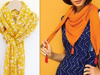 11 stylish ways to wrap a dupatta like scarf or stole DIY (Hindi version)