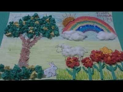 2nd prize winning art and craft project by LKG student:Art & craft project for kids:How to make:2017