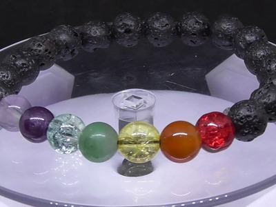 7 Chakra Lava Beads Bracelet