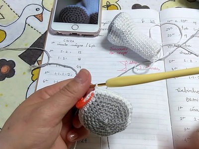 Amigurumi Cachorrinho Jack Pup part 7. Créditos Hellow Yellow Yarn. crochet & craft by Mj Carlos