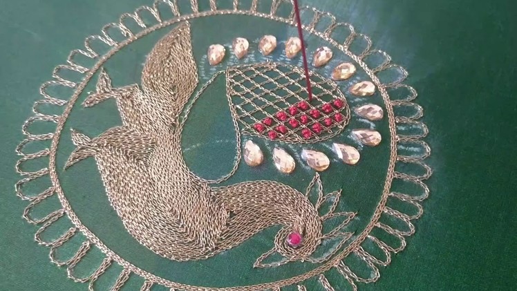 An Amazing Bird Design using Various Embroidery Techniques