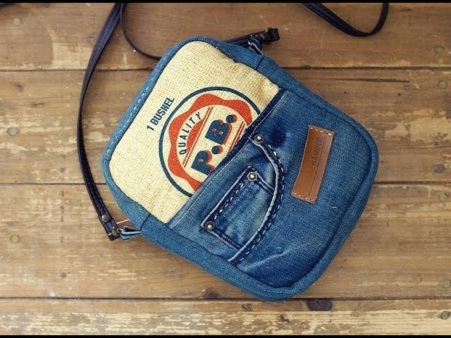 Bag from Recycled Old Jeans Tutorial Sewing Step by Step