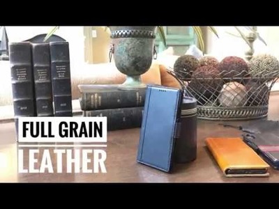 Black iPhone X Full Grain Leather Handmade Wallet Case