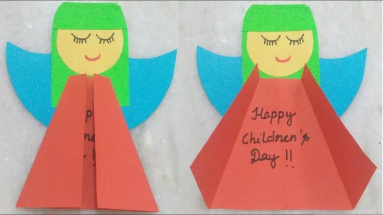 Children's Day Card Making | Handmade Children Day Card | #TukkuTV