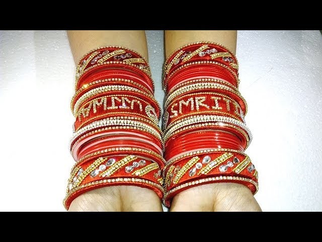 DIY Bridal Chuda | Handmade panjabi name chura | Red Bridal Chura | silk Thread Bridal Chura