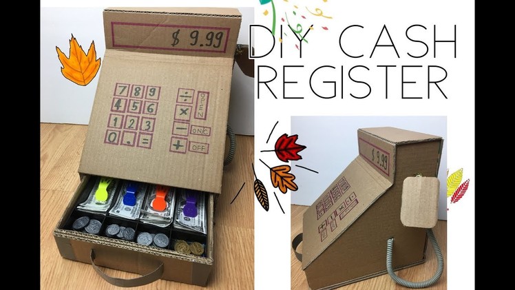 Diy cardboard cash register # เครื่องคิดเงินจากลังกระดาษ