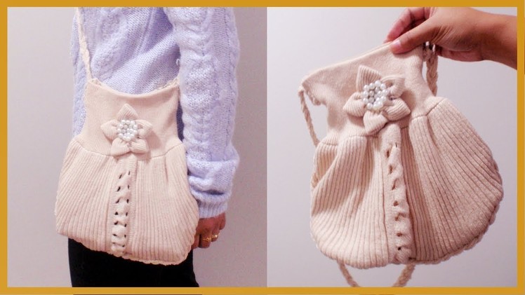 DIY Crossbody Purse From Old Sweater (Easy)