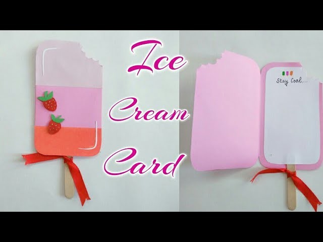 DIY Ice Cream Card. Handmade Ice Cream Card for kids.Ice Cream Greeting Card Tutorial