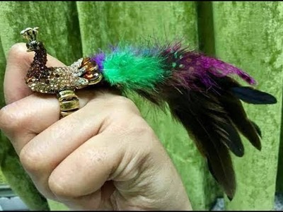 DIY Latest beautiful peacock feather ring design .  2017 by princess choice