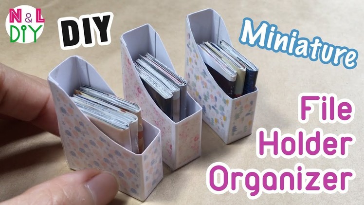 DIY Miniature File Holder Organizer for Dollhouse | How to make Miniature File Holder Organizer