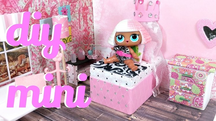 DIY Miniature Princess Bed for LOL, LPS, and Small Dolls