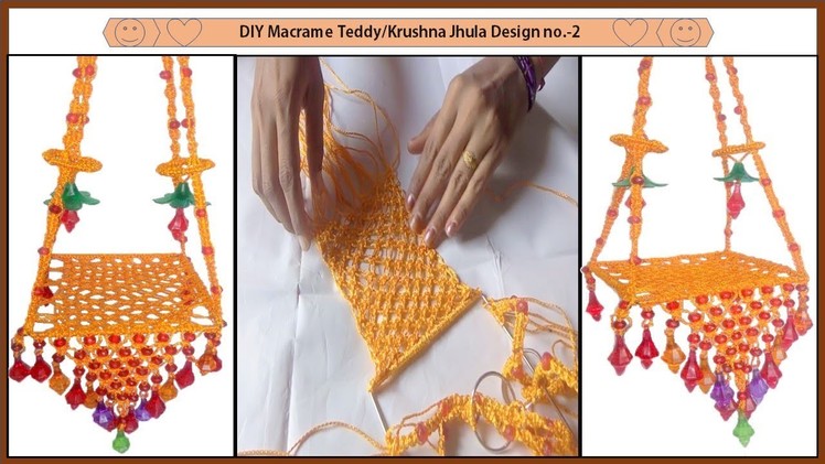 DIY Simple Macrame Teddy.Krushna Jhula |Beautiful and Simple | Design-2