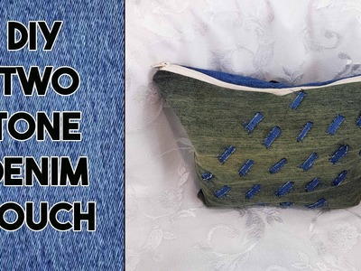 DIY: Upcycled Denim Pouch with Weave Design - Craftrulee