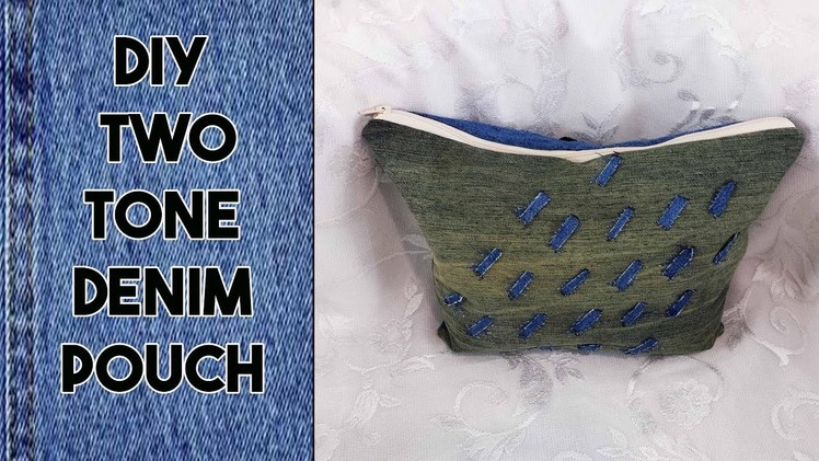 DIY: Upcycled Denim Pouch with Weave Design - Craftrulee