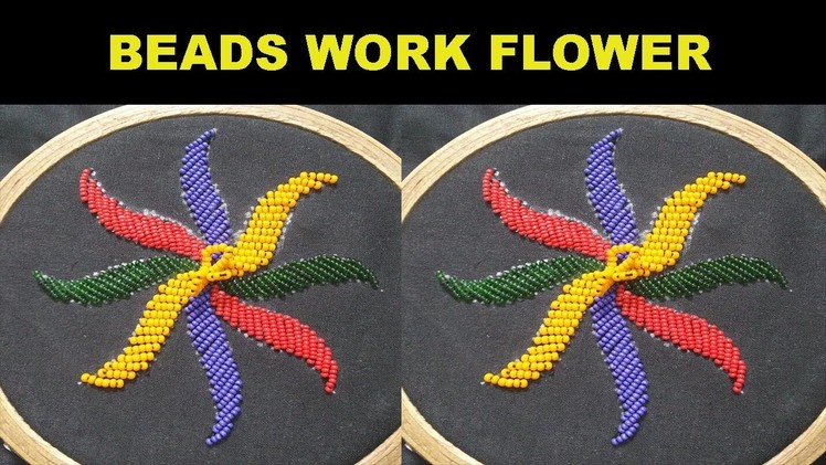 Hand Embroidery.Beads Work Flower.Disha Handwork Gallery#32