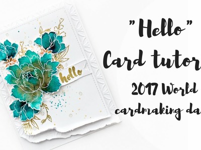 Handmade card tutorial - Altenew stamps and Ken Oliver color burst