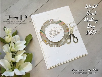 Happy World Card Making Day handmade card using Stampin Up products with Jenny Hall