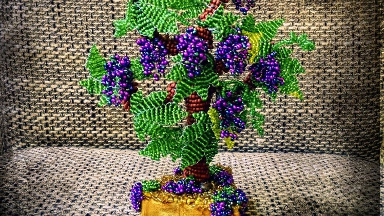 How to make a grape tree with beads