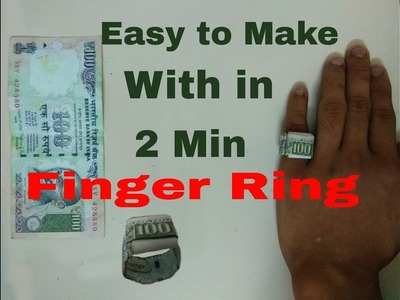 How to Make an Origami Dollar.Rupee Ring (Moneygami)
