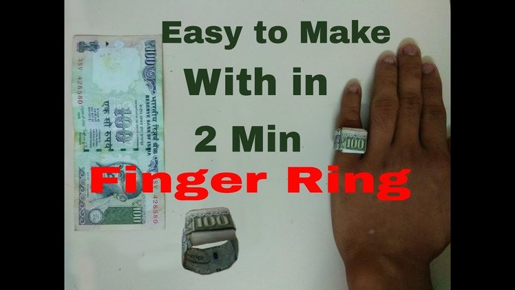 How to Make an Origami Dollar.Rupee Ring (Moneygami)