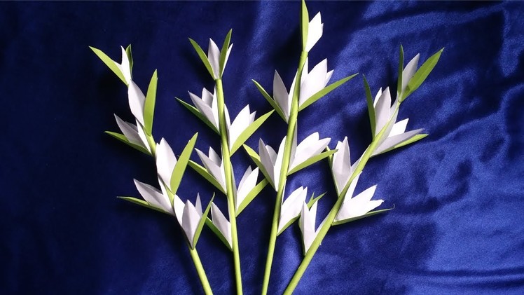 How to Make Paper Tuberose flower Very Easy !!!! Origami simple tuberose