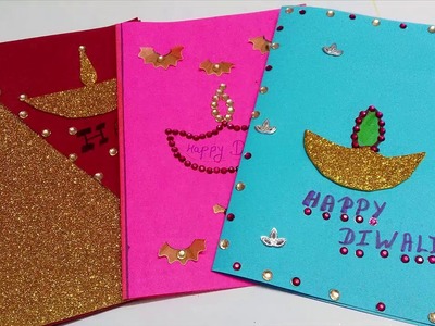Images of Handmade Diwali Cards.Diwali card ideas.Diwali 2017
