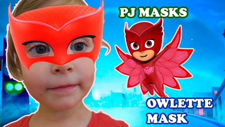 Kids DIY Owlette mask. Red pj Mask.