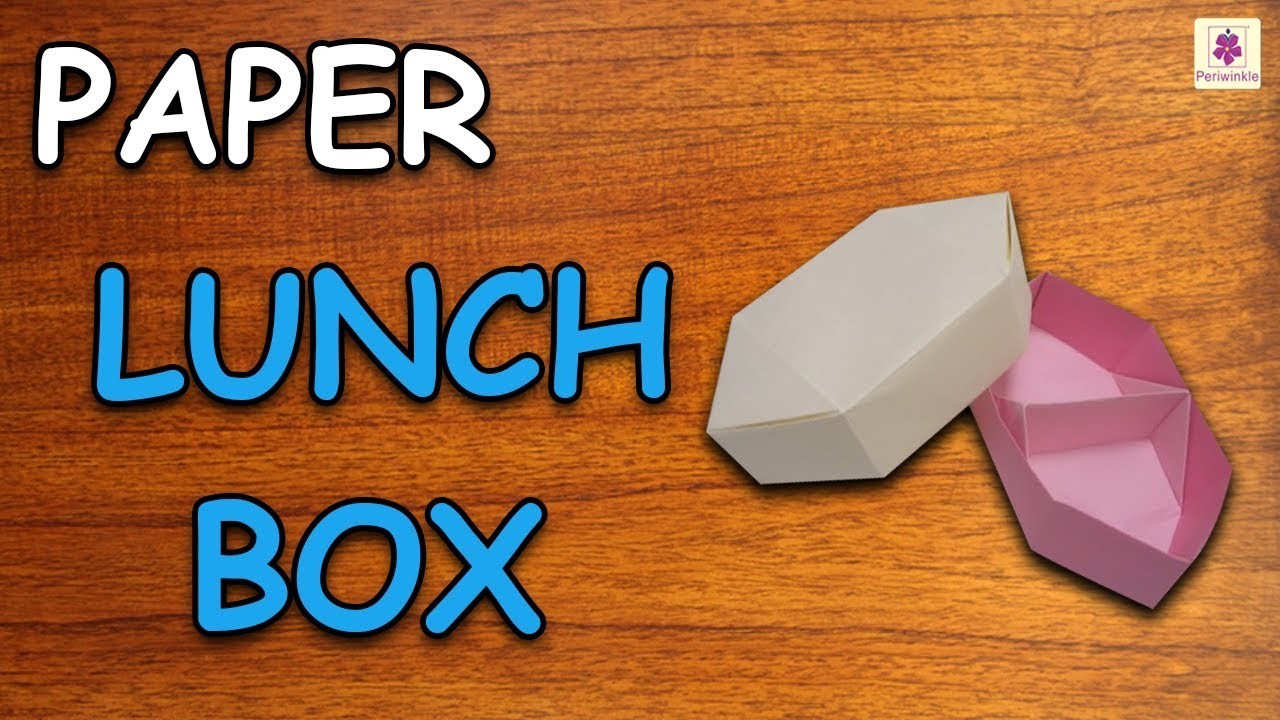Learn How To Make Lunch Box Using Paper, Origami For Kids, Periwinkle