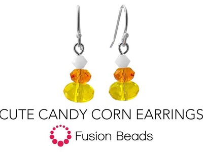 Learn how to make the Cute Candy Corn Earrings by Fusion Beads