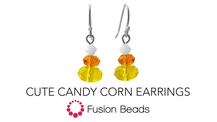 Learn how to make the Cute Candy Corn Earrings by Fusion Beads