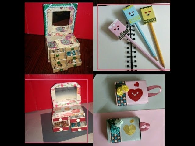 Little Ideas| (Surprise Box| Pencil Topper| Dressing Table)| DIY With Matchbox