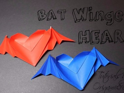 Origami: Bat-Winged Heart (Easy and Fast) | Tutorial for beginners!