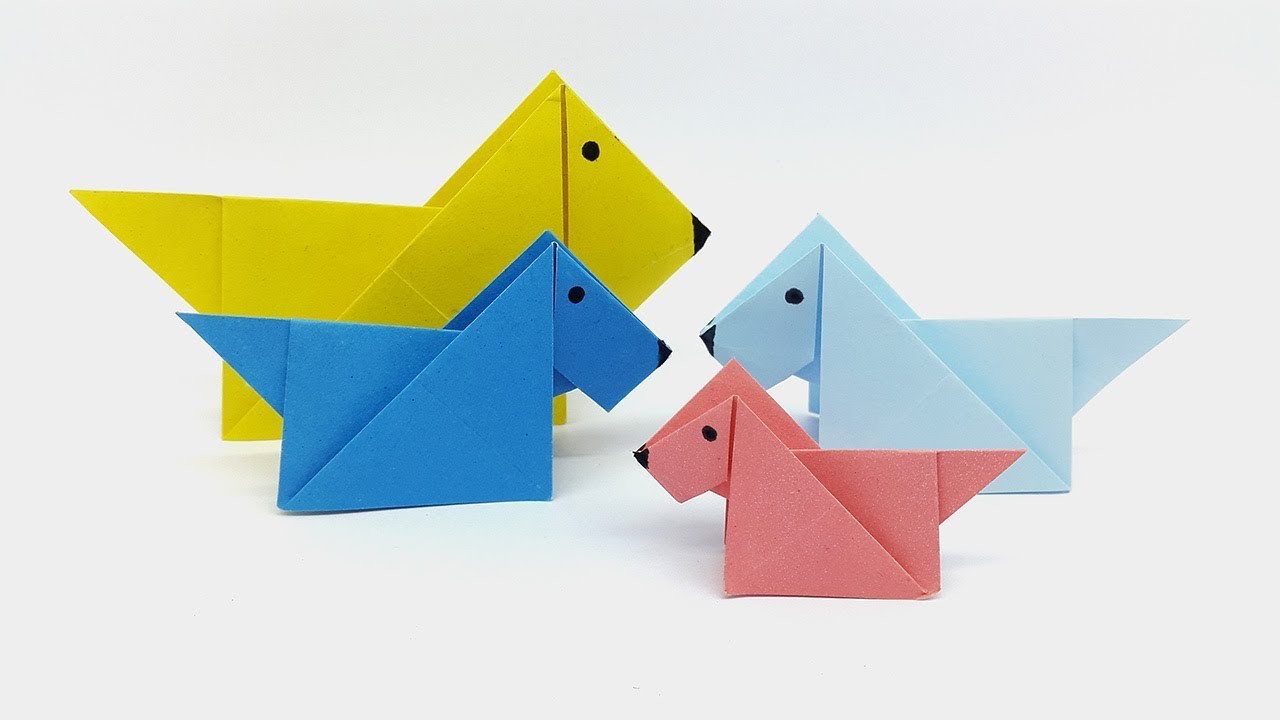 Origami Dog for Kids Paper Dog Making Tutorial (Very Easy)