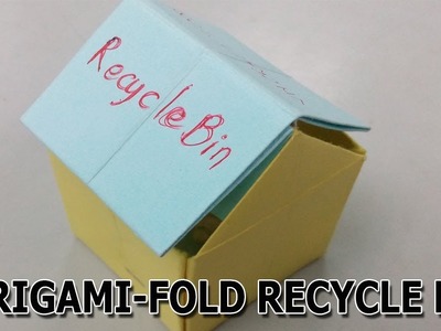 Origami: Gấp thùng rác để bàn trong 5 phút