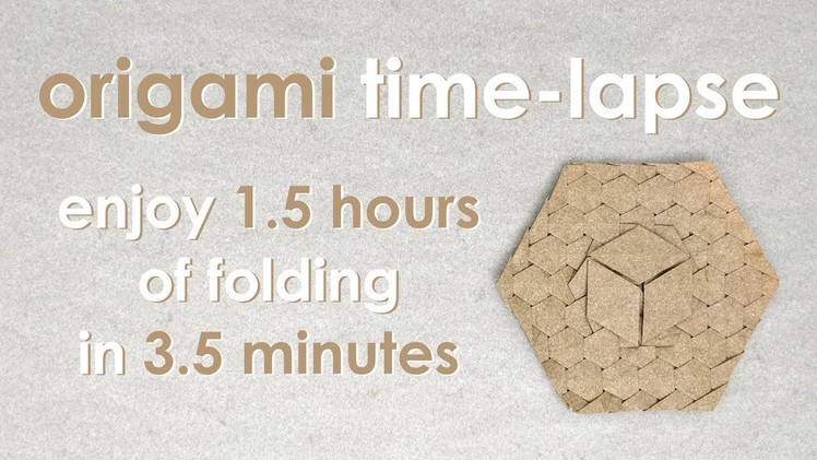Origami Time-Lapse: "1-Cube Exercise" (Alessandro Beber)