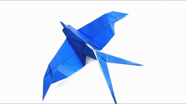 Origami Tutorial - How to fold an Easy Origami Swallows