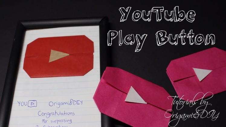 Origami: YouTube Play Button Easy and Fast) | Tutorial for beginners!