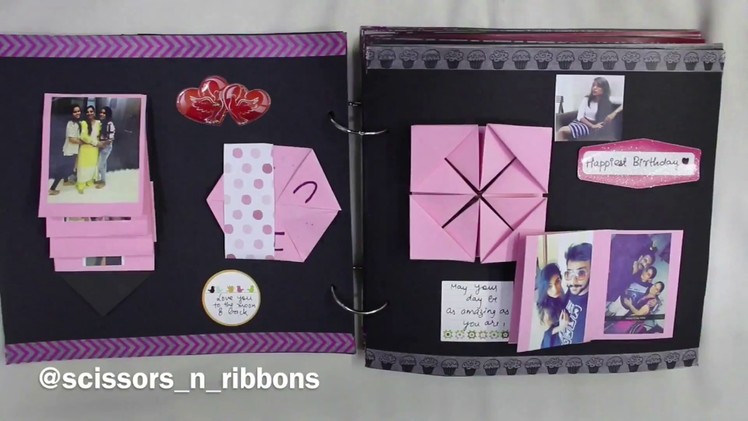 Scrapbook for Her | Birthday Scrapbook | Handmade Gift Ideas | Scissors and Ribbons