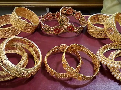 Silver Gold Plated Bangles Set Designs ৷৷ Latest Jewelry Collection with price ৷৷