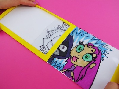 Teen Titans Go! Magic Slider Card with Raven and Starfire| DIY Gift Card for Kids