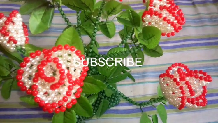পুতির ফুল গাছ||How to make beaded flower tree||Rose tree||beads tree||diy craft