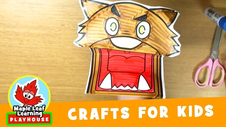 Werewolf Puppet Halloween Craft for Kids | Maple Leaf Learning Playhouse