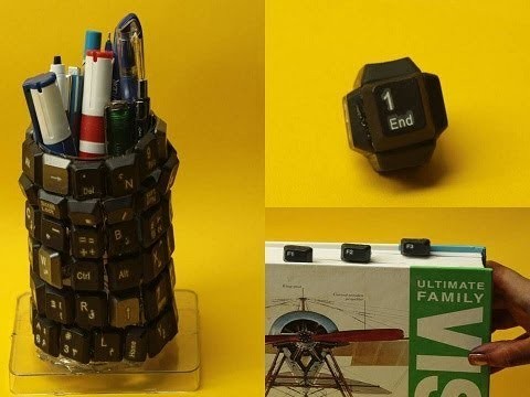 3 Amazing Life Hacks With Keyboards DIY Art from waste